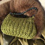 LABU BRAIDED RIBBON SHOULDER BAG ~ KOPI